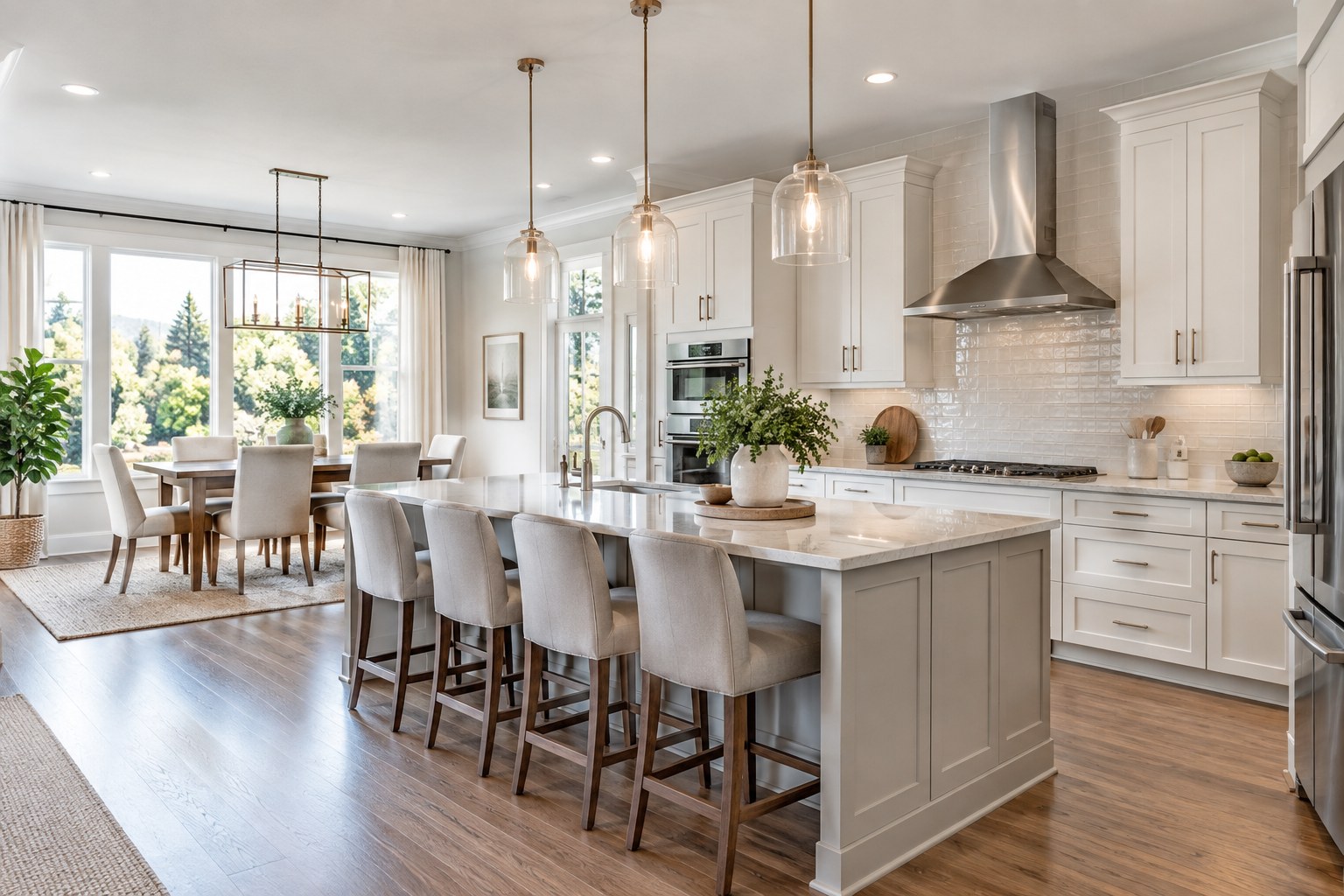 A bright Charlotte area home interior, illustrative